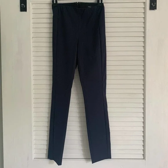Theory Navalane Skinny Pants Navy Blue Size 0 - Picture 2 of 5